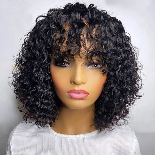 Jewtribute Hair®|Black Ladies Wig Remy Hair Brazilian Natural Black