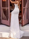 Lace Split-Joint Spaghetti-Neck Split-Front Wedding Maxi Dress