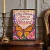Orange Butterfly Blessing Diamond Painting Kits for Adults Beginners 30x40cm