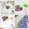 (US Local)6Pcs Coffee Afternoon Tea DIY Diamond Painting Card Diamond Drawing Card
