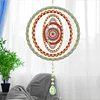 >Upgrade Size<DIY Diamond Painting Double-sided Rotatable Mandala Hanging Wind Chime Suncatcher Hanging Kit