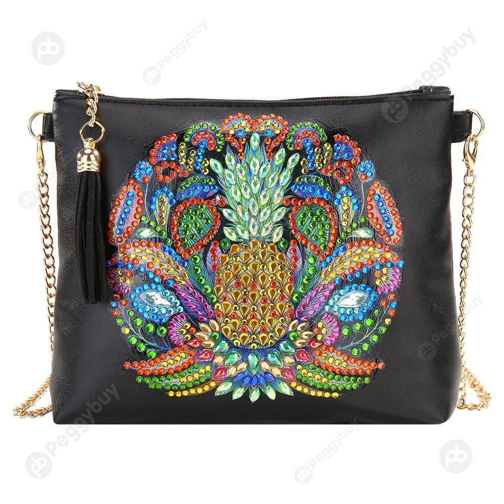

Pineapple-DIY Creative Diamond Wristlet Bag, 501 Original