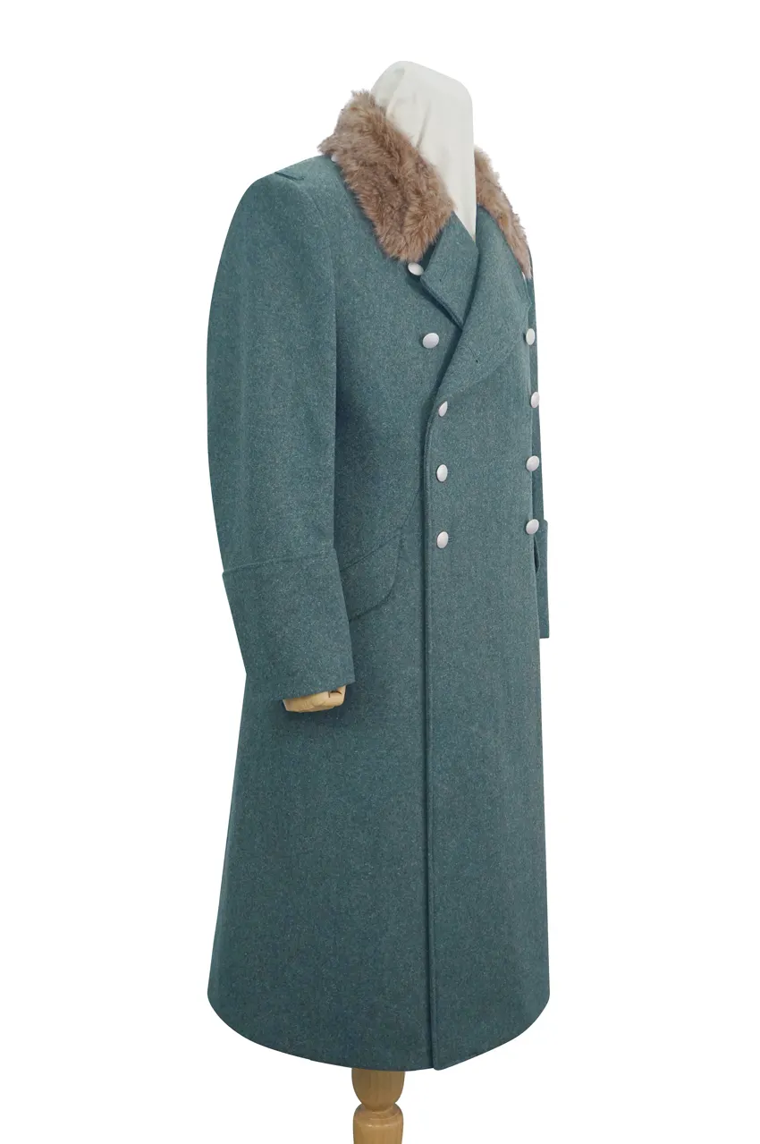   Polizei German Officer Fur Collar Wool Greatcoat German-Uniform