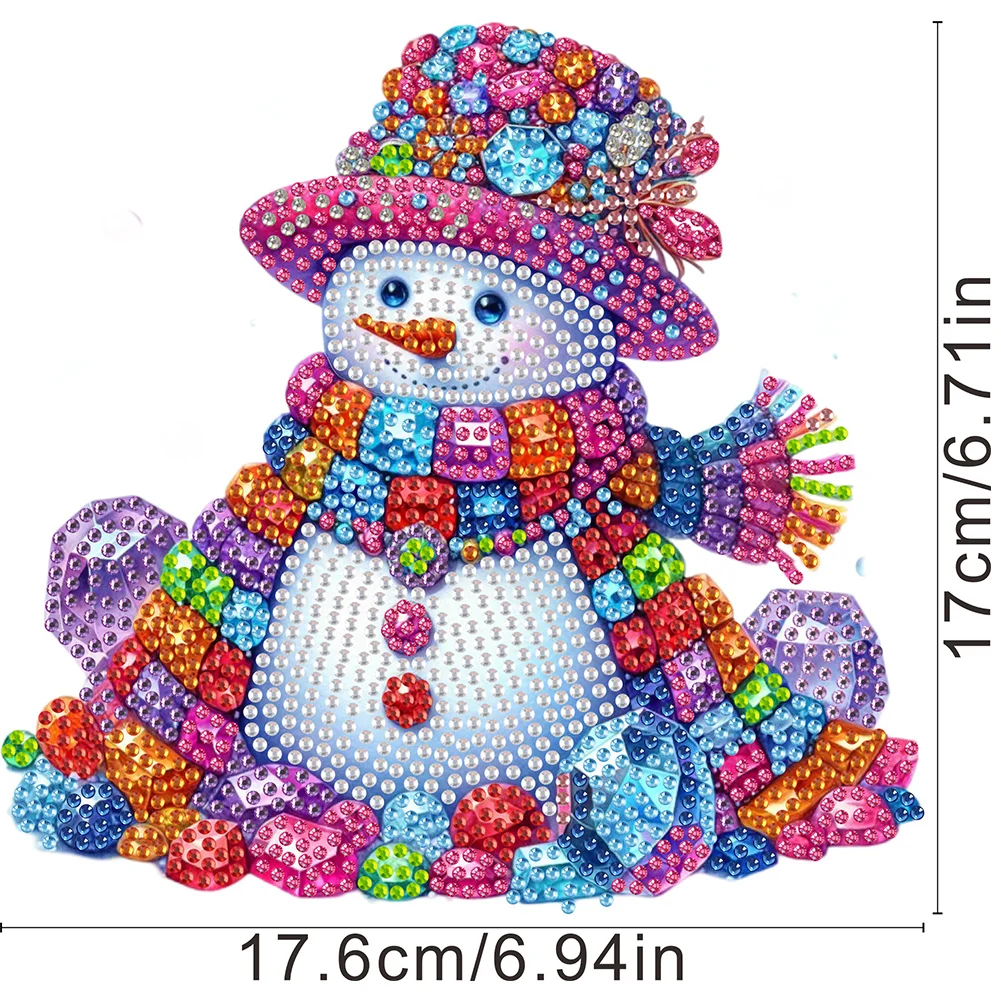 5D DIY Acrylic Shaking Head Christmas Snowman Diamond Painting Desktop Decors for Home