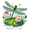 (US Only)Acrylic 2D Flat Print DIY Garden Dragonfly Diamond Art Tabletop Decorations