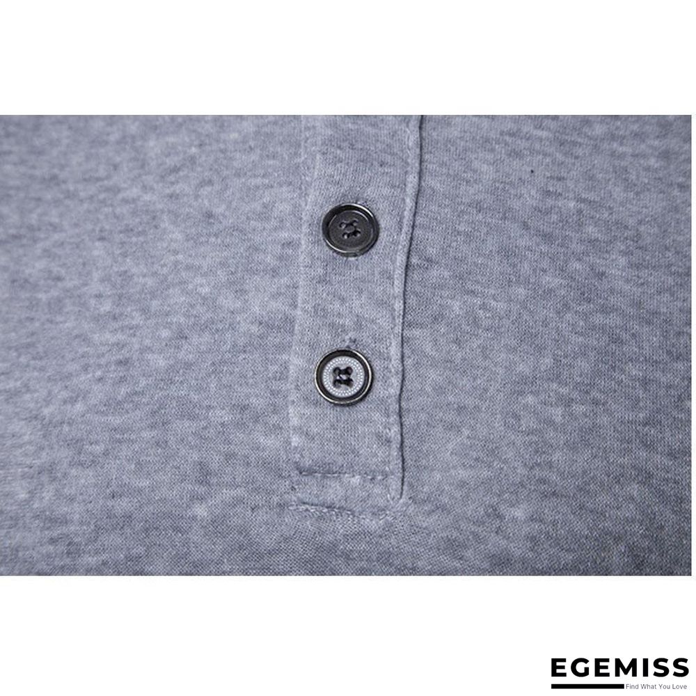 Men Long Sleeve Cotton Casual Solid Color Slim Fit Sweater Top | EGEMISS