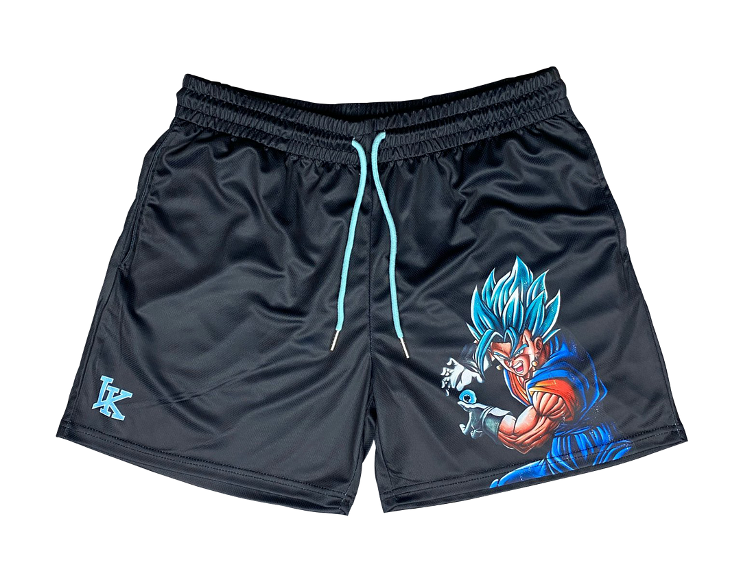 Super Saiyan Blue Shorts - Black