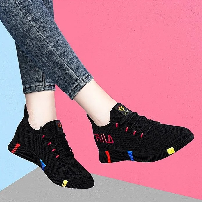 Women Platform Sneakers 2020 New Spring Fashion Women Casual Shoes Breathable Mesh Shoes Woman Black Sneakers Tenis Feminino