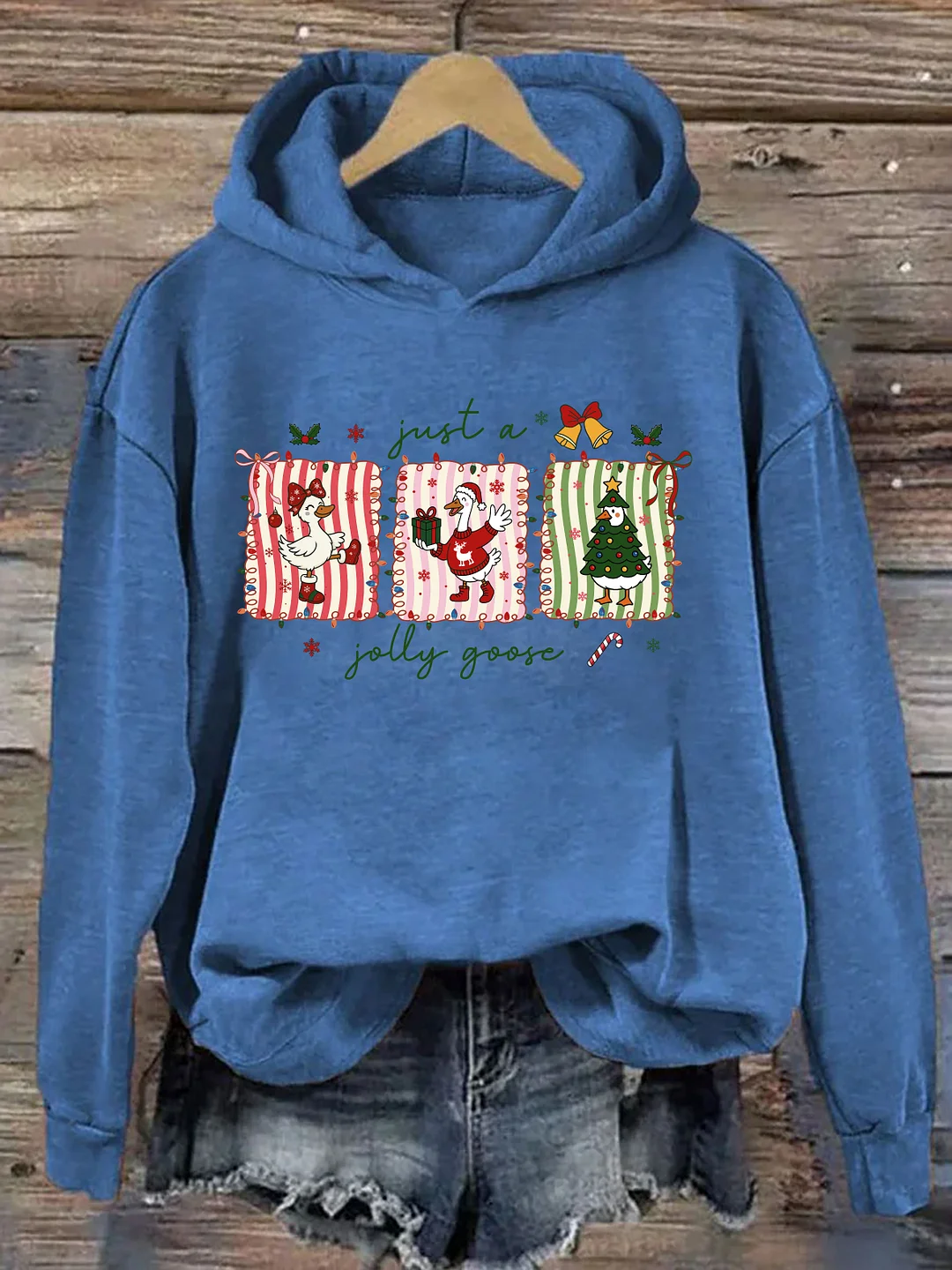 Retro Christmas Goose Hoodie