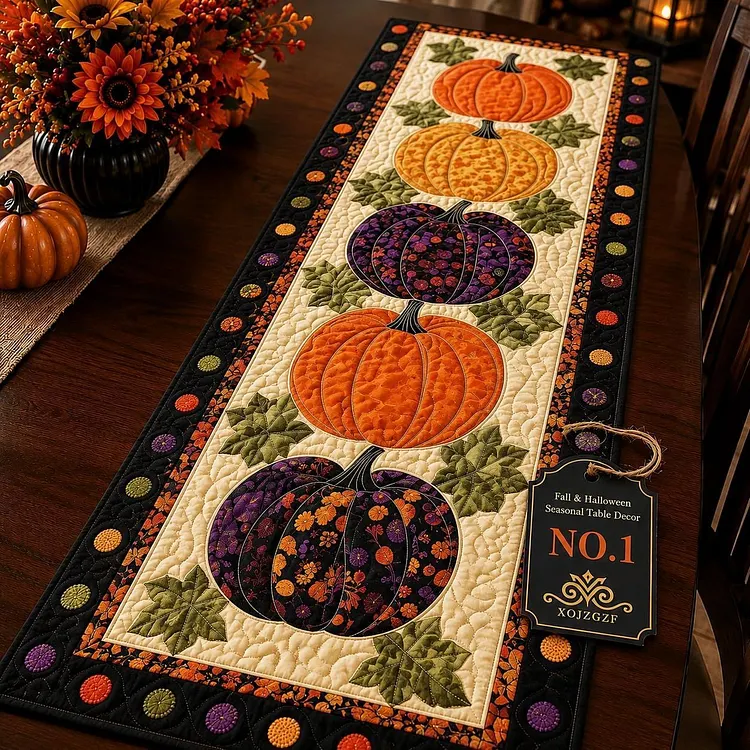 🍽️New Arrival: Quilted Table Runner with Vivid 3D Design