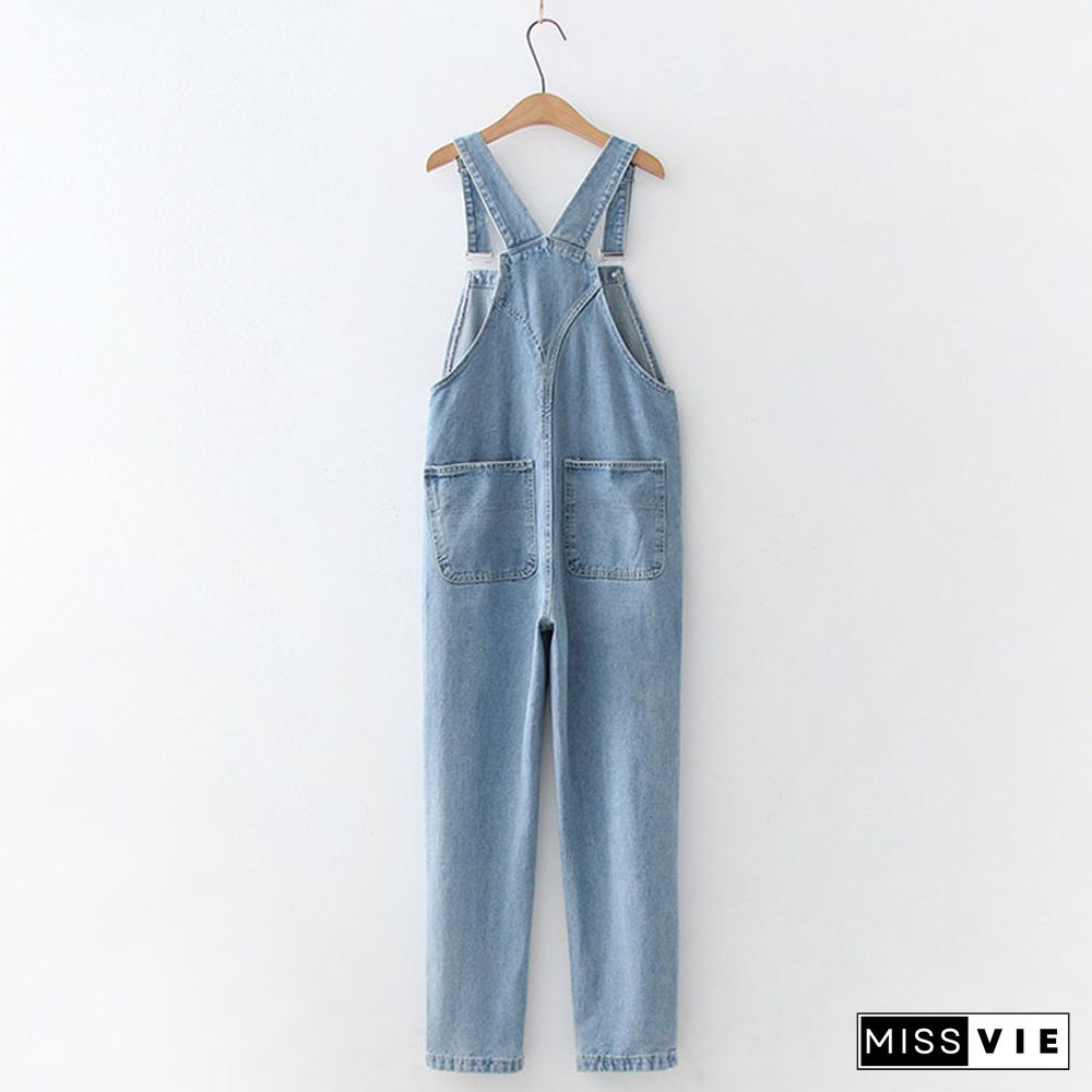 Love Heart Pocket Denim Overall