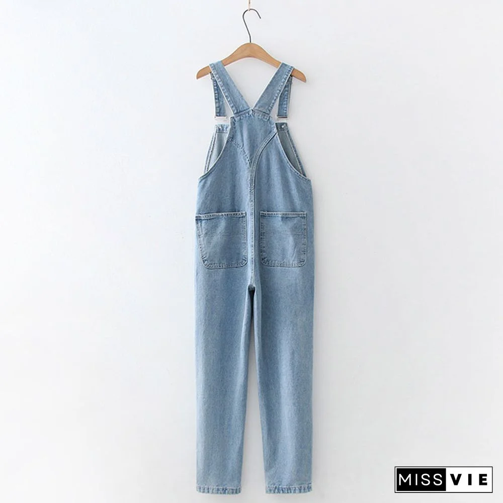 Love Heart Pocket Denim Overall