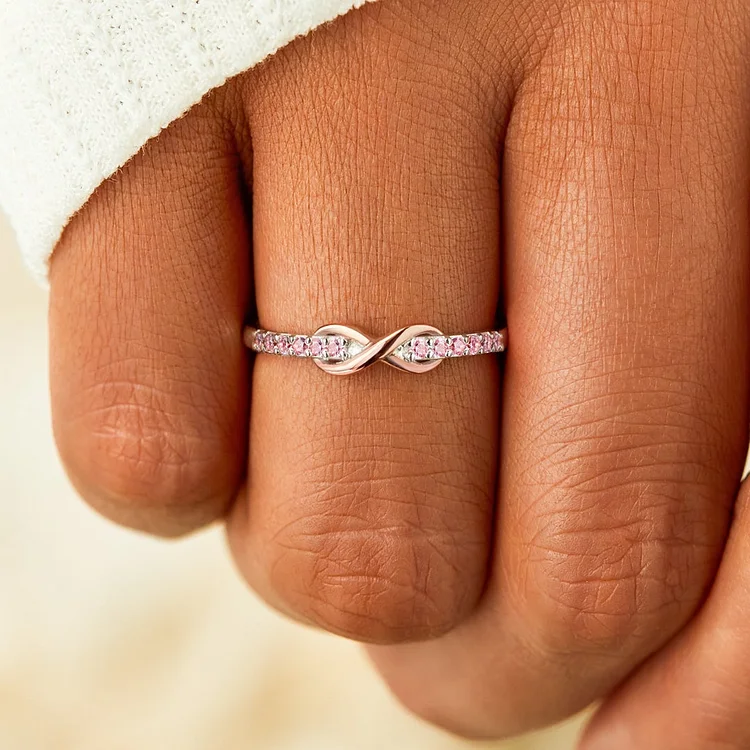 Everything Is Nothing With A Twist Infinity Band Ring