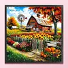 Farm Cottage-11CT Stamped Cross Stitch 45*45cm/17.72*17.72in tapestrymarket