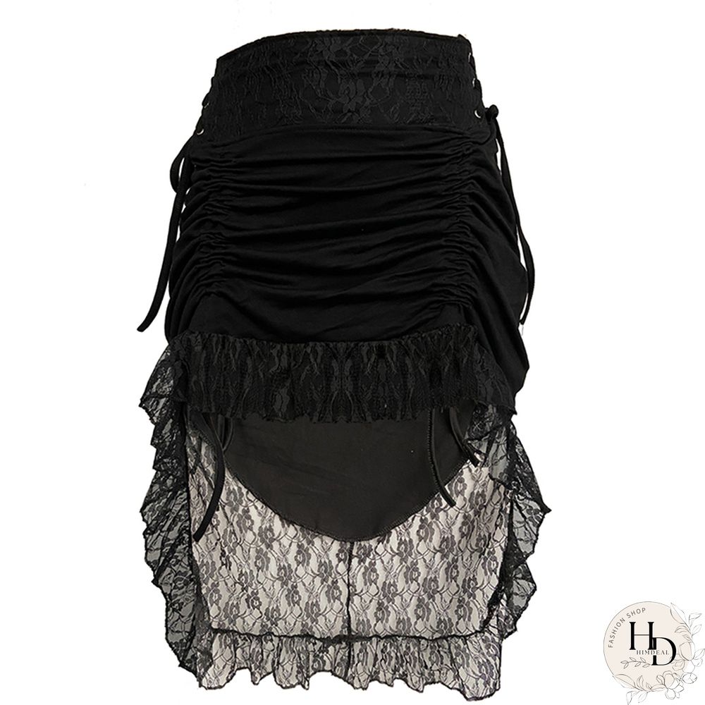 Vintage Skirts Women Lace Midi Skirt Fairy Grunge Aesthetic Beachwear Retro Harajuku Sexy