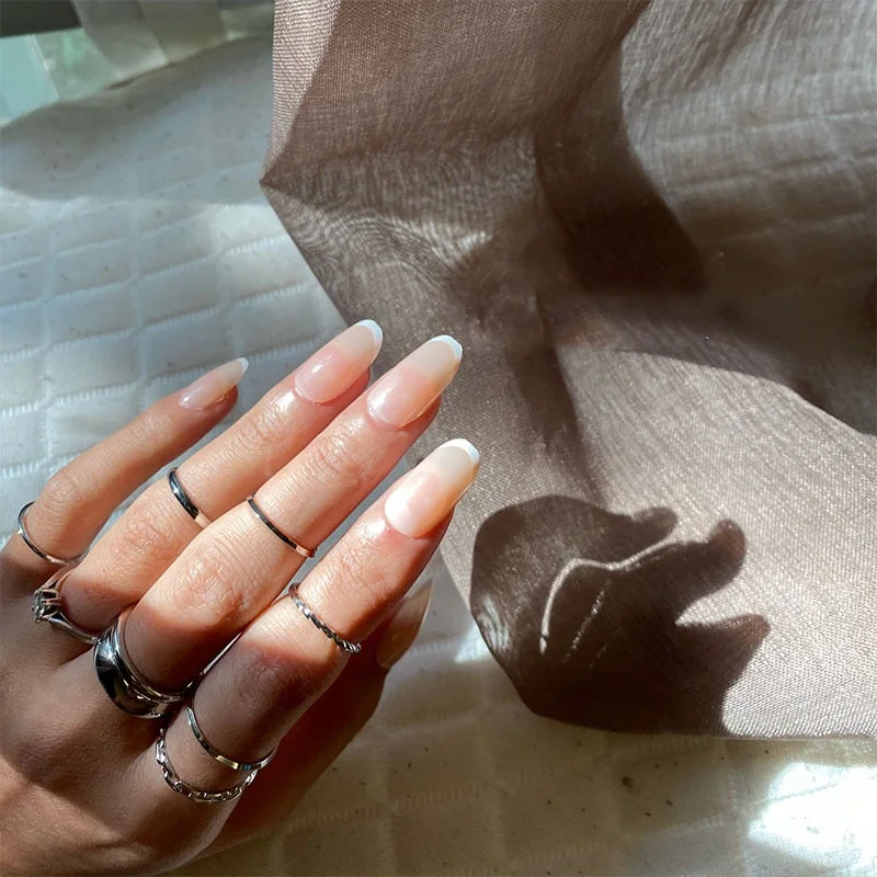 24pcs stiletto false press on nails matte Black color Leopard Wear Finished product wearable full cover acrylic nails products-Nail Inspo