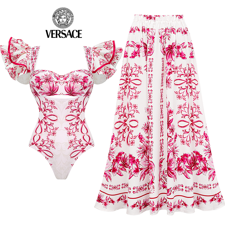 💃【Versace】Bañadores y faldas de una pieza estampados