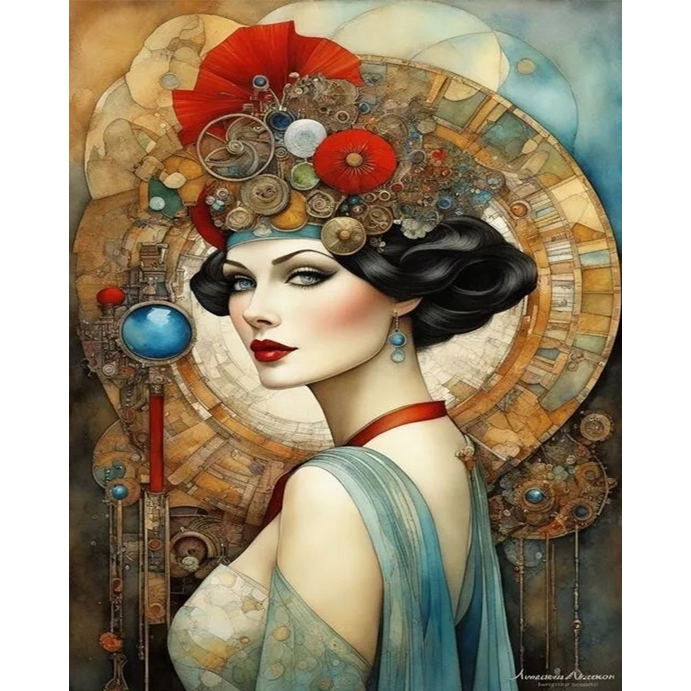 Elegant Beauty 40*50cm(canvas) full round drill diamond painting