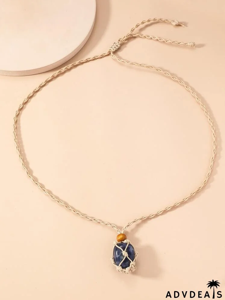 Natural Stone Pendant Necklace