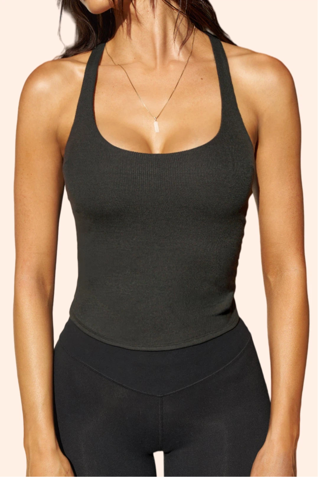 Ribbed Racerback Cropped Tank - HIGIANNA&reg;