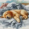 Sleeping Golden Retriever-11CT Stamped Cross Stitch 40*40cm tapestrymarket