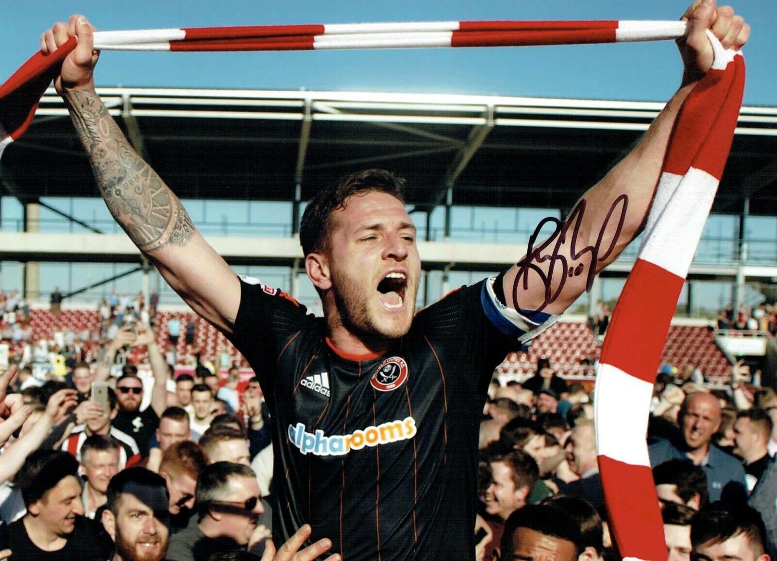 Billy SHARP Sheffield United Signed Autograph 16x12 Photo Poster painting 1 AFTAL COA Sheff Utd