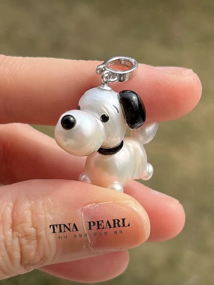 TINA Jewelry Snoopy Pearl Puppy pendant