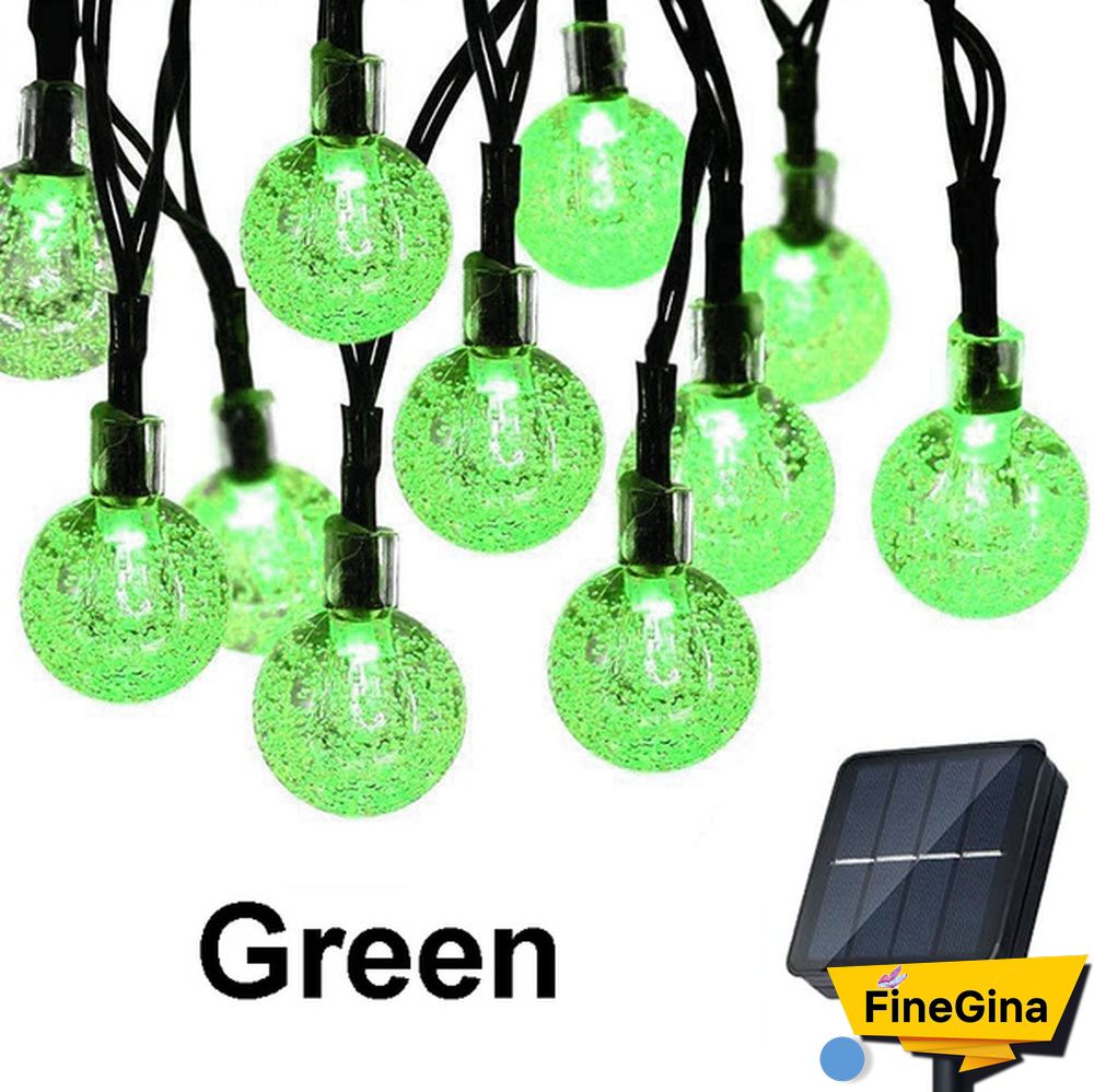 Solar String Lights Garden Outdoor String Lights Waterproof Crystal Ball Fairy Lights, Decoration Lighting for Home, Garden, Patio, Yard, Christmas