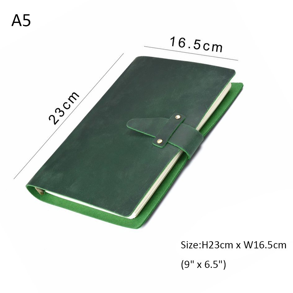 High-end Quality Genuine Leather Cover Notebook A5 Refillable Journal Diary Spiral Sketchbook Planner Business Office Stationery