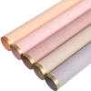 Elegant Plain Color Golden Edge Gift Package Flower Wrapping Paper