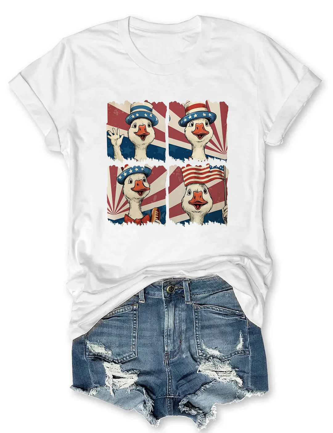 Red White And Goose T-shirt