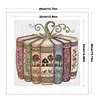 Books Pumpkin Landscape Full 14CT DIY Stamped Cross Stitch Kits 15.75x15.75inch Embroidery Needlepoint Starter Kits Cross Stitch Art and Crafts Kits for Beginners Adults Home Decor