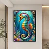 (Big Size)Seahorse - 11CT Stamped Cross Stitch - 40*60cm - Animal
