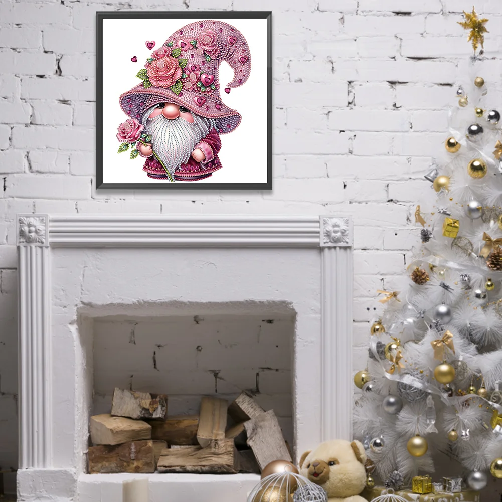 Diamond Painting - Partial Special Shaped Drill - Valentines Day Gnome(Canvas|30*30cm)
