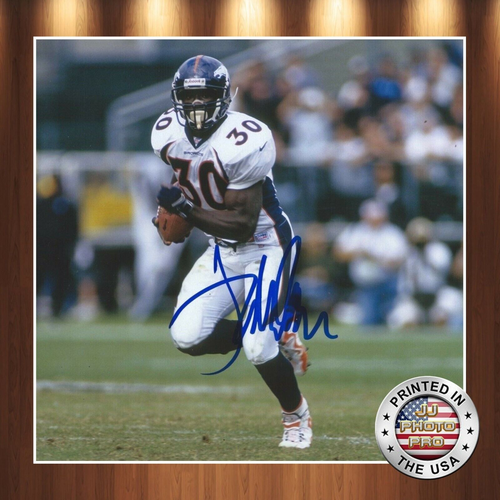 Terrell Davis Autographed Signed 8x10 Photo Poster painting (HOF Broncos) REPRINT