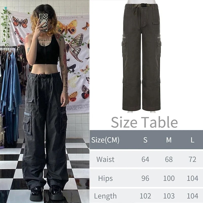 Tawnie Y2K Cargo Pants Women's Baggy Pants 2022 Autumn Streetwear Fairycore Oversized Trousers Vintage Casual Loose Sweatpants