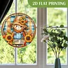 (US Local)Acrylic Happy Autumn DIY Hanging Diamond Art Kits Wall Door Decor
