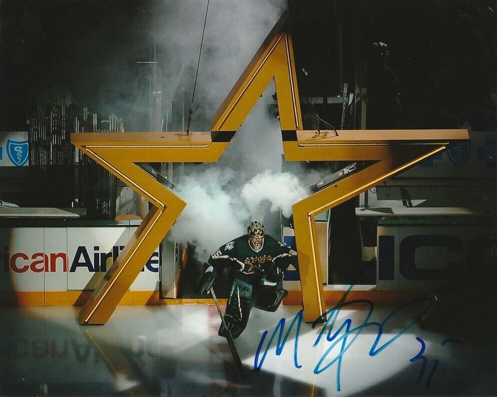 MARTY TURCO SIGNED DALLAS STARS GOALIE 8x10 Photo Poster painting #10 Autograph