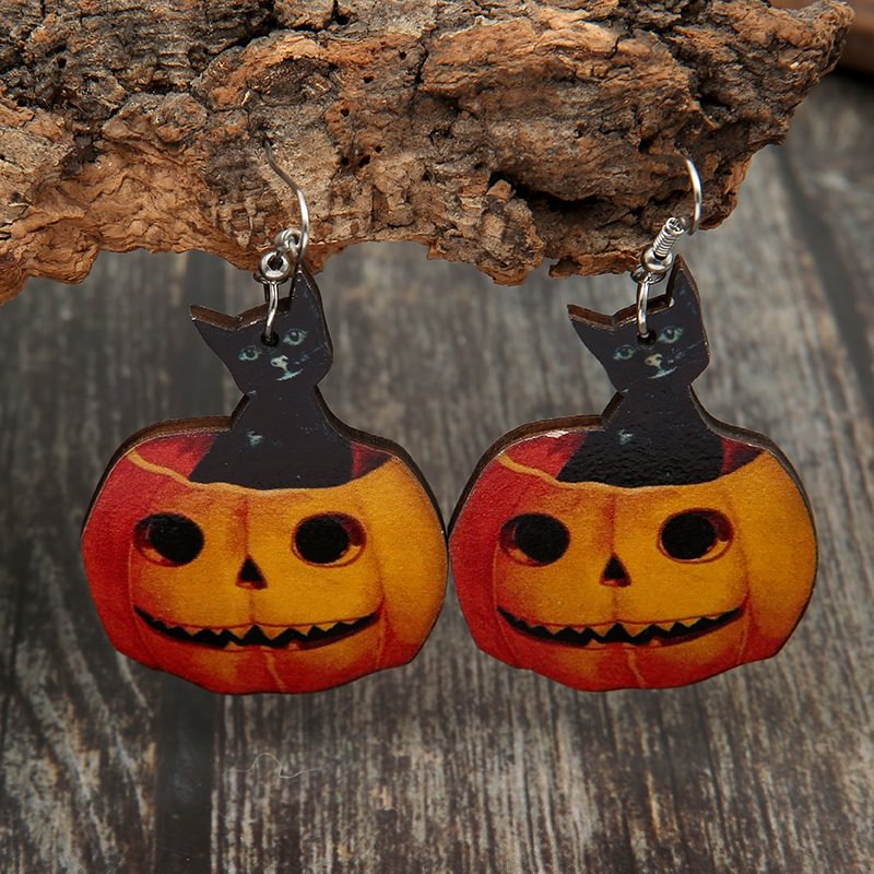 Halloween Funny Pumpkin Earrings