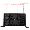 Car Fuse Box 6-Way Relay 6-Slot Blade Fuse Holder Box for Car Automotive Marine