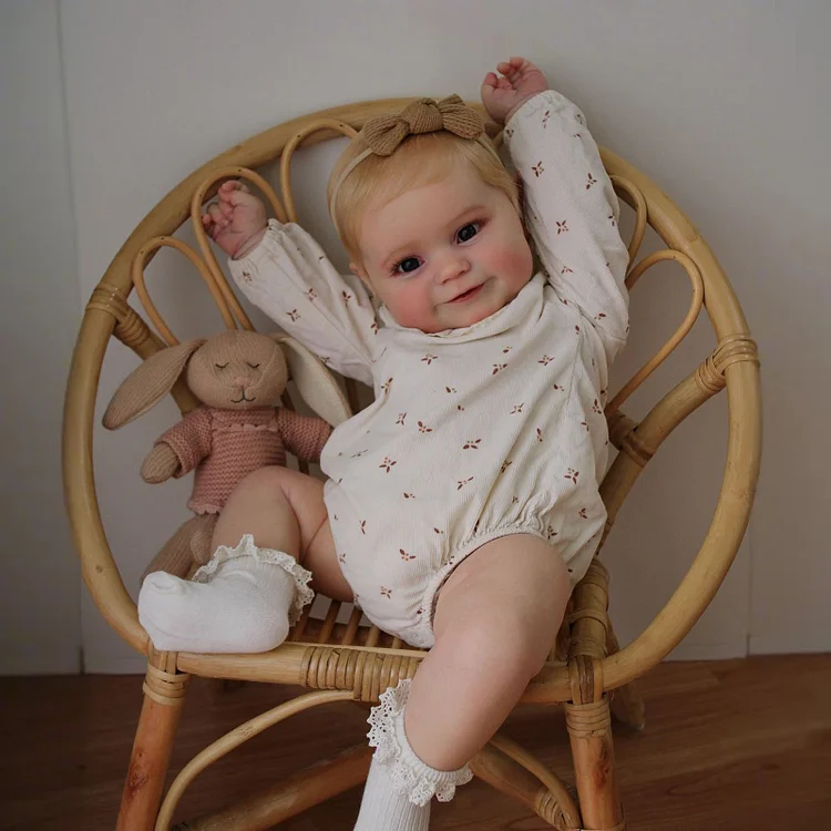 [Heartbeat💖 & Sound🔊] 20" Reborn Toddler Realistic Baby Doll Girl Sacerka with Blonde Hair Special Gifts For Chirdren Rebornartdoll® RSAW-Rebornartdoll®