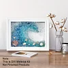 DIY Resin Beach Art Craft Kit with Frame, Resin Art Sea Glass Craft, Ocean Color Design, Materials for Adults Home Decor Desk Display, Ocean Themed DIY Kit Set and Creative Birthday Gift