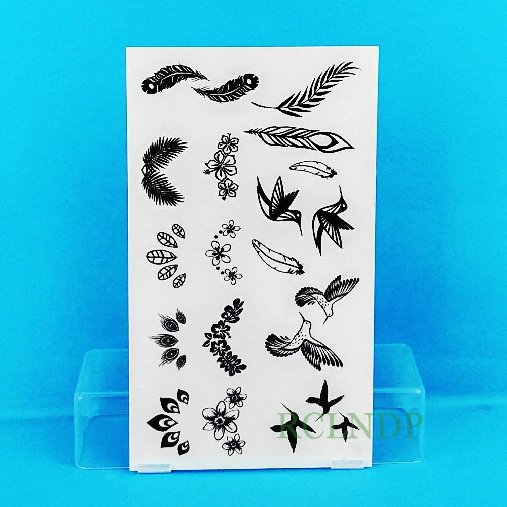 Waterproof Temporary Tattoo Sticker fly birds mermaid owl deer mandala tatto stickers flash tatoo fake tattoos for women girl 4