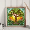 Glass Painting-Tree Of Life - 14CT Stamped Cross Stitch 40*40cm/15.75*15.75in