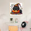 Pumpkin Black Cat-11CT Stamped Cross Stitch 40*40cm/15.75*15.75in tapestrymarket
