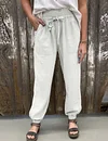 Women's Loose Casual Lace-Up Solid Color Sweatpants