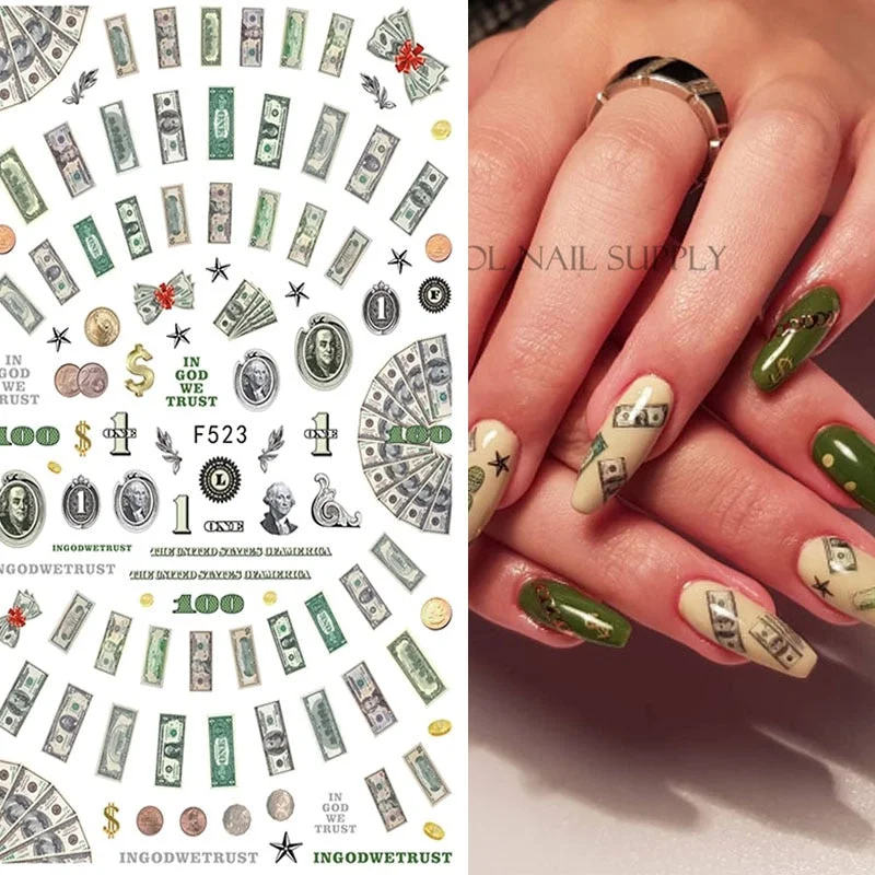 Nail Art Dragon Decals Stickers Red Black Dragons Design Self Adhesive 3D Nail Sticker Acrylic Manicure Tips Decorations-Nail Inspo