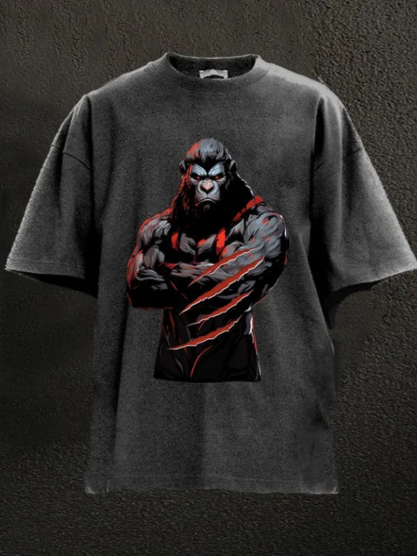 Men's Strong Chimpanzee Print Casual T-Shirt