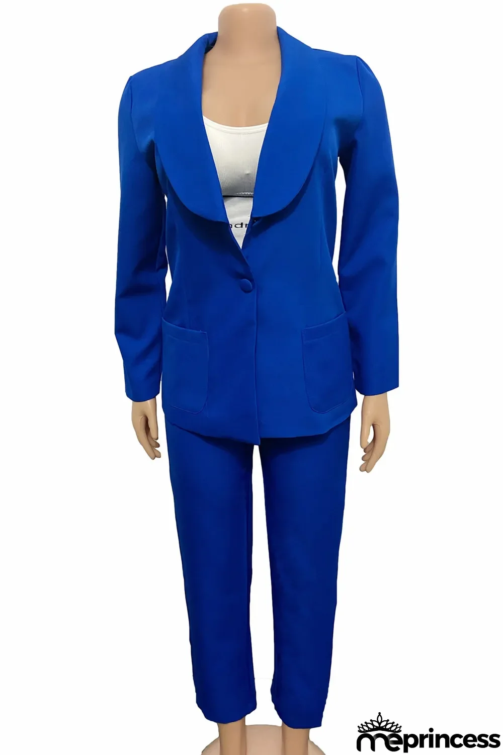 Yellow Fashion Casual Solid Cardigan Pants Turn-back Collar Long Sleeve Two Pieces