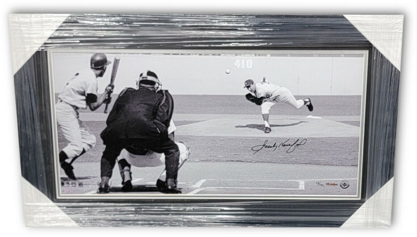 Sandy Koufax Hand Signed Auto 17x29 Framed Photo Poster painting Los Angeles Dodgers UDA /132